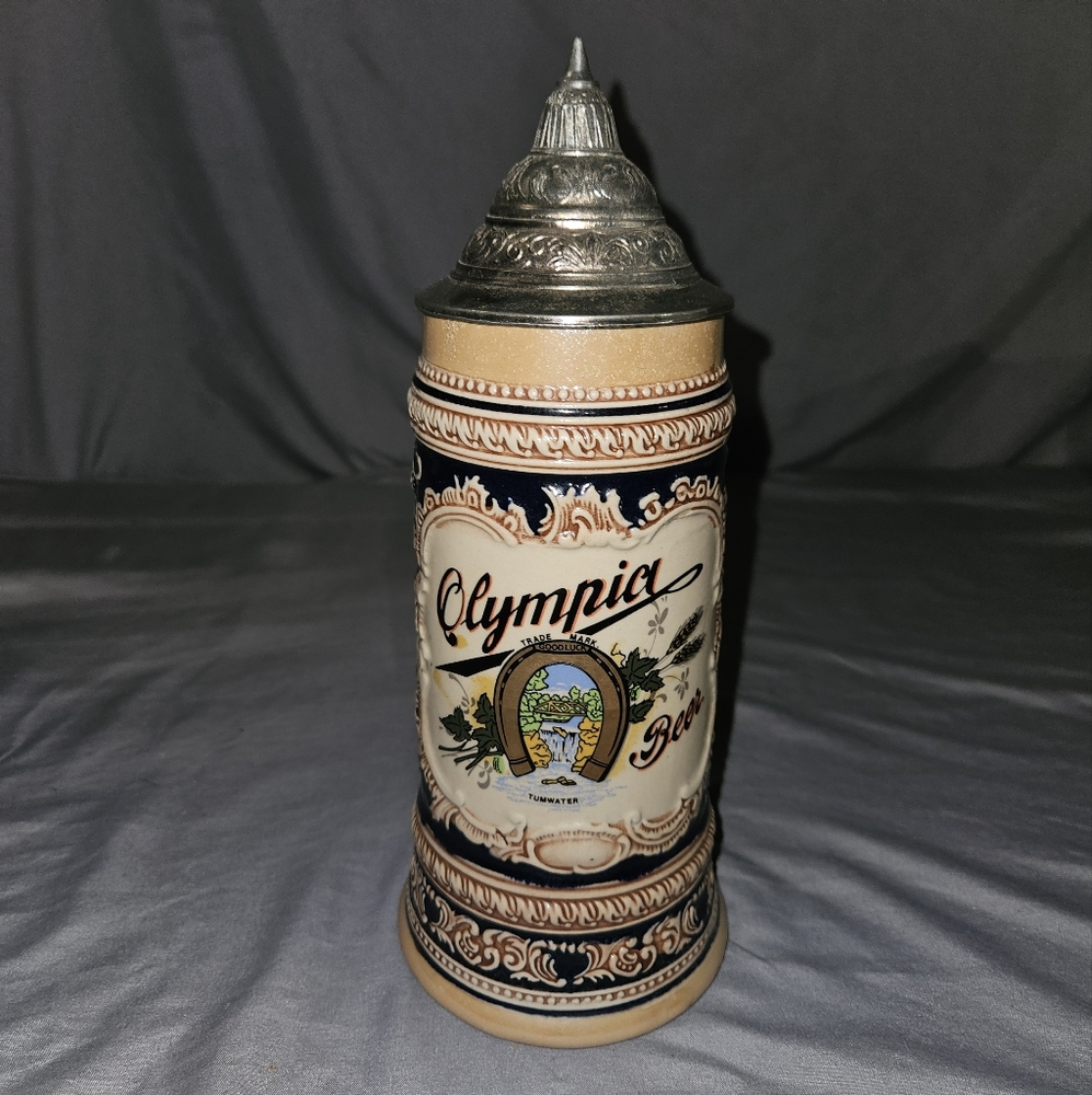 Olympia beer stein